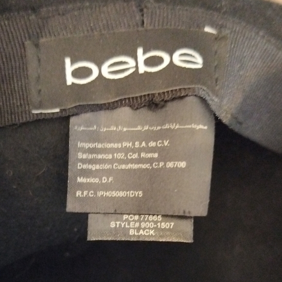 Bebe Black Fedora Hat Sleek Accessories - Picture 3 of 4